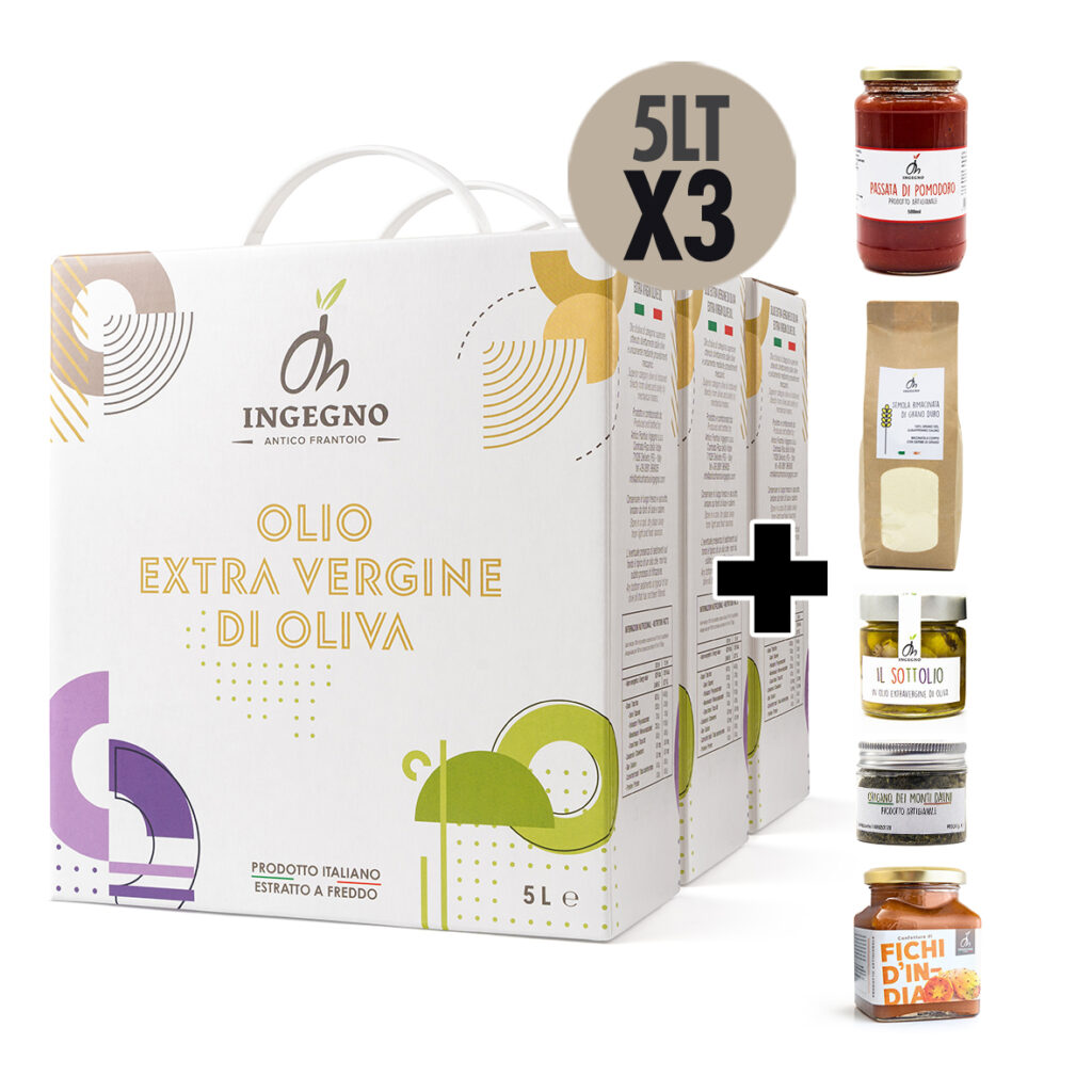 3 BAG IN BOX DA 5LT OLIO EVO + PRODOTTI ALIMENTARI IN OMAGGIO – Antico  Frantoio Ingegno: Olio Evo e non solo